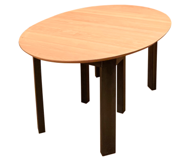 Table à allonges - LOFT FER RONDE- bois de chêne massif